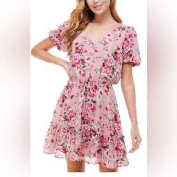 Crystal Doll Dresses & Skirts - Nwot Crystal Doll Floral Print Ruffle Dress Size Large